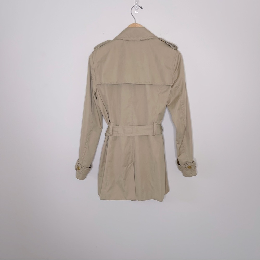 MICHAEL Michael Kors Belted Front-Zip Trench Coat preppy office travel workwear - Picture 14 of 16